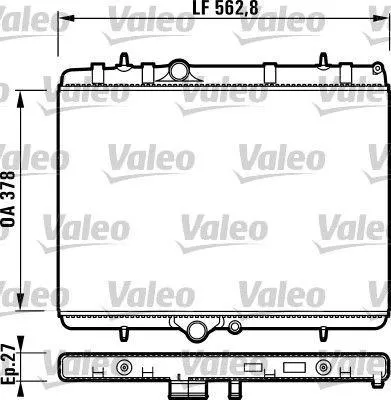 Produktbild von VALEO 732894 Kühler Wasserkühler Motorkühler passend für PEUGEOT 307 CC (3B) 307 (3A/C) 307 SW (3H) 307 Break (3E) für CITROËN C4 I (LC)