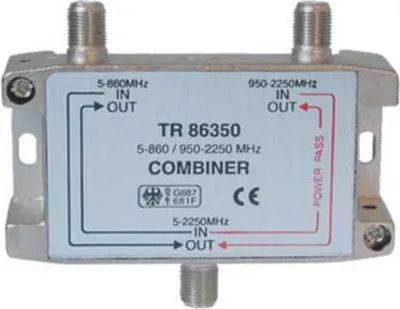 Produktbild von S/CONN maximum connectivity SAT-TV-Einspeisweiche, 5-860 MHz 950-2250 MHz, DC (86350-)