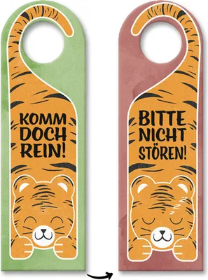 Produktbild von Komm doch rein oder Bitte nicht stören - Türhänger mit süßem Tiger