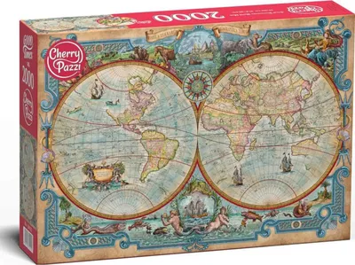 Image de CHERRY PAZZI Puzzle Carte du Monde des Grandes Découvertes 2000 pièces