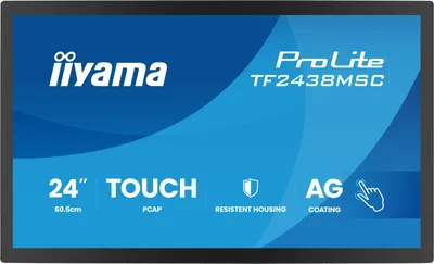 Produktbild von iiyama TF2438MSC-B2, 60,5 cm (23.8"), 1920 x 1080 Pixel, LCD, IPS, 525 cd/m², Projizierts Kapazitivsystem