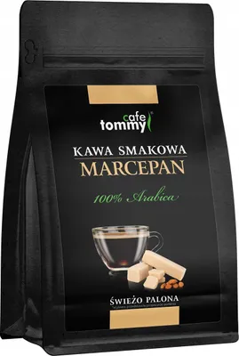 Immagine prodotto di Chicchi di caffè aromatizzati MARZIPAN 250 g 100% Arabica Tostato fresco Tommy Cafe