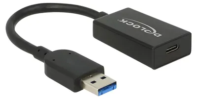 Produktbild von Delock Converter USB 3.1 Gen 2 Type-A male > USB Type-C - USB-Adapter - USB Typ A (M) zu 24 pin USB-C (W) - USB 3.1 Gen 2 - 15 cm - Schwarz