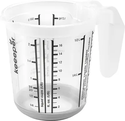 Image de keeeper 1049013015500 keeeper pichet doseur "massimo", 0,5 L, blanc / gris nordique