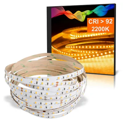 Produktbild von LED Strip 2835 Warmweiß plus (2200K) CRI 92 36W 5 Meter 24V IP20