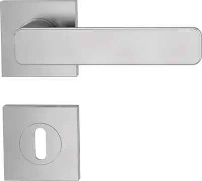 Produktbild von GRIFFWERK Rosettengarnitur MINIMAL MODERN SIEGER DESIGN eckig WC-Schloss Graphitschwarz