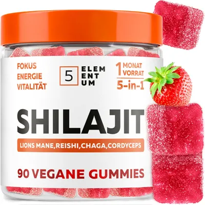 Immagine prodotto di Caramelle gommose di Shilajit dell'Himalaya – 2200 mg, naturali, vegane e senza zucchero