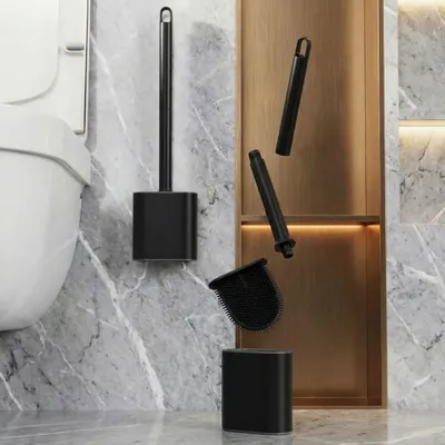 Produktbild von WC Bürste mit Halter Silikon Toilettenbürste hygienisch für Badezimmer