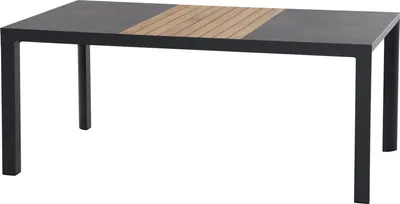 Produktbild von Siena Garden Gartentisch Rondo 180x100 cm anthrazit/Teak Terrassentisch