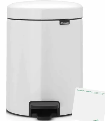 Produktbild von Brabantia Treteimer Newlcon weiß (5L Stück) + usy Block