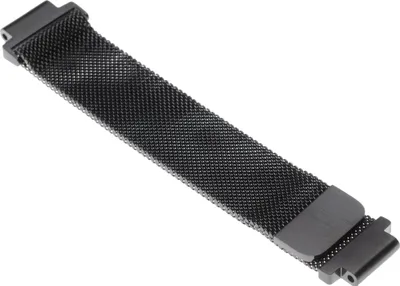 Produktbild von vhbw Ersatz Armband kompatibel mit Garmin Approach S20, S5, S6 Fitnessuhr, Smartwatch - Edelstahl schwarz Magnetverschluss