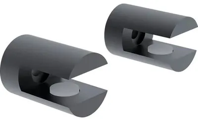 Productafbeelding van Zelfsluitende plankensteunen Nimco BRC 11091BS-90, zwart, 2 stuks