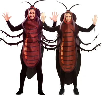 Paarkostüm Kakerlaken Kostüm Cucaracha für Erwachsene von Vorne