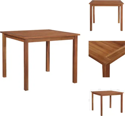 Zdjęcie produktu dla vidaXL Stół ogrodowy 85x85x74 cm lite drewno akacjowe - Stoły ogrodowe