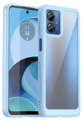Obrázek produktu pro Pouzdro pro Motorola Moto G14 průhledné, nárazuvzdorné TPU silikonové ochranné pouzdro modré