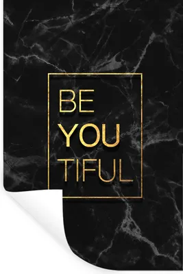 Produktbild von MuchoWow® Wandtattoo Wandsticker Wandaufkleber Zitate - Sprichwörter - Gold - Marmor 80x120 cm Selbstklebend und Repositionierbar - Repositionierbar - Wasser abweisend