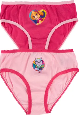 Produktbild von Paw Patrol Unterhose für Mädchen Kinder Panty Slip Unterwäsche Rosa/Pink (2er Pack) 122-128