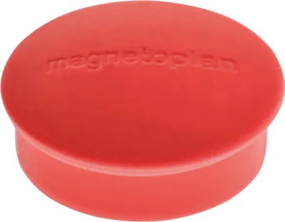 Produktbild von Magnetoplan 1664606, Tafelmagnet, Rot, 0,1 kg, 19 mm, 7 mm, 10 Stück(e)