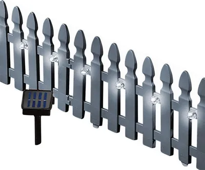 Produktbild von Zierzaun Nessa Solar Palisade 4-teilig Grau