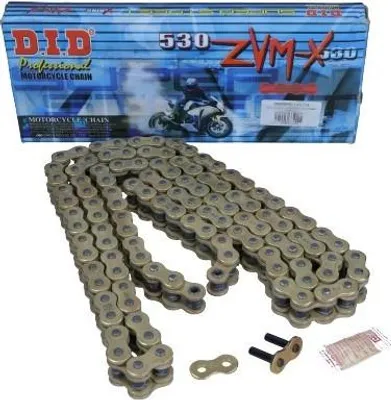 Produktbild von Did 50(530)Zvmx2G&G-106 Gold/Gold Kette (106 Glieder) X-Ring (Offen + Crimp) (50Zvmx2Gg-106)
