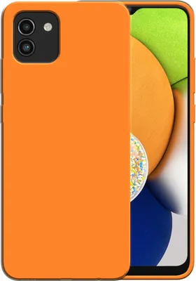 Produktbild von Smartphonica Silikonhülle für Samsung Galaxy A03 Hülle mit weicher Innenseite - Orange