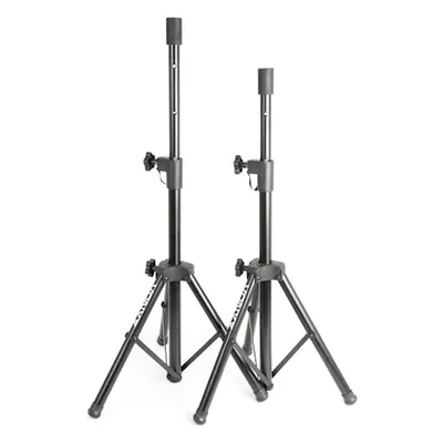 Produktbild von Vonyx PA Lautsprecherstativ-Paar Lautsprecher-Boxenständer Set (Standard-Flansch, Höhenverstellbar 69 - 135 cm, zusammenklappbar, 20 kg Belastbar je Stativ, Metallkonstruktion) schwarz