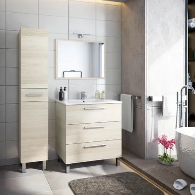 Produktbild von Badezimmer-Set >ATHENA< in Eiche - 80x86x45 (BxHxT)