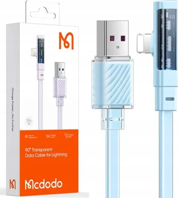 Immagine prodotto di Cavo Per Iphone, Angolare, Potente, Superveloce, Mcdodo, 36W, 1,8M, Blu
