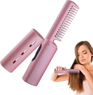 Obrázok produktu pre Kefa na vyrovnávanie vlasov – Keramická žehlička – Styling vlasov – Bezdrôtová, ľahká – 216 x 98 cm – 0