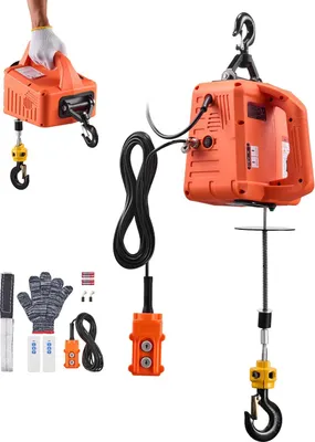 Zdjęcie produktu dla Elektryczna wciągarka linowa / podnośnik linowy – podnośnik 3 w 1 – udźwig 700 kg – moc 1500 W – wysokość podnoszenia 7,6 m – prędkość podnoszenia 5 m/min – sterowanie ręczne, kablowe i radiowe