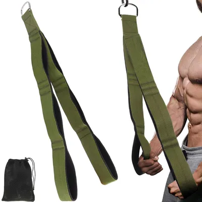 Produktbild von Trizeps-Trainingsgerät mit Seil für Krafttraining, inklusive Aufbewahrungstasche
