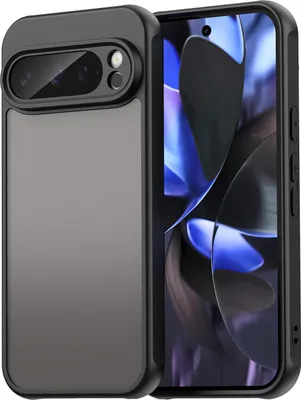 Immagine prodotto di Custodia per Google Pixel 10 Pro, retro traslucido opaco con protezione della fotocamera, custodia protettiva antiurto Nero