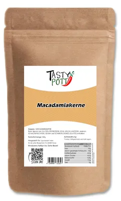 Produktbild von Tasty Pott Macadamianüsse - ab 500g