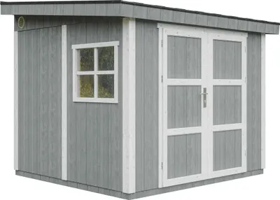 Immagine prodotto di Casetta da giardino di  5,9 m² - H231x248x294 cm - Timbela M938-CAVERN STEEL