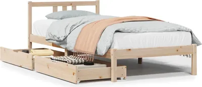 Image de Cadre de lit sans matelas 90x190 cm bois de pin massif