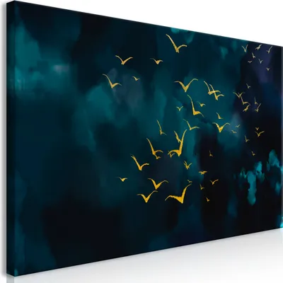 Produktbild von Wandbild Mega XXXL Abstrakt 250x125 cm Einteiliger XXL-Format Kunstdruck zur Selbstmontage Leinwandbilder moderne Bilder DIY Wanddekoration Wohnung Deko Himmel Vogel wie gemalt g-A-0346-ak-e