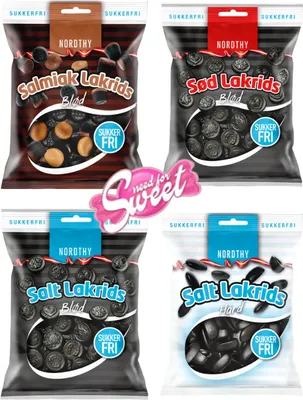 Produktbild von Nordthy Lakritzpaket Zuckerfrei 280g