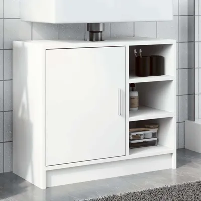Produktbild von Möbel Waschbeckenunterschrank Weiß 63x29x55 cm Holzwerkstoff - Badezimmer &18052