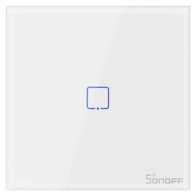 Produktbild von Sonoff T2EU1C Intelligenter Funk-Wandschalter Glas Weiß