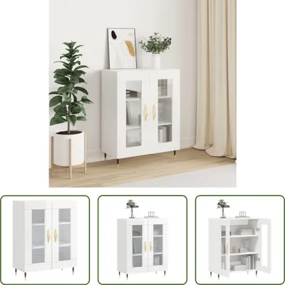 Produktbild von The Living Store Sideboard Hochglanz-Weiß 69,5x34x90 cm Holzwerkstoff