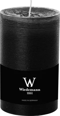 Produktbild von INNA-GLAS Blockkerze AURORA, schwarz, 13cm, Ø7,8cm, 63h - Germany - Stumpenkerze