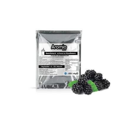 Produktbild von SOMMER-HIT! 5er-Pack Slush-Pulver Schwarze Maulbeere – 45 Liter Eisgenuss!