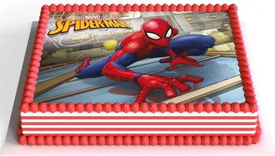 Produktbild von dekora - Spiderman Essbarer Tortenaufleger - Marvel Geburtstagstorte - A5 Cake Topper