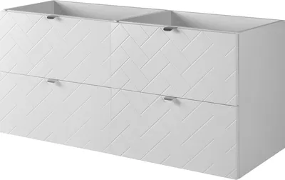 Produktbild von Badezimmerschrank, Weiß mit silberner Griff, 120 x 57 x 46 cm