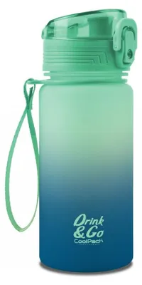 Zdjęcie produktu dla Kultowy Bidon Brisk Mini 400ml w Gradientowym Niebieskim Kolorze - Idealny na Wycieczki z CoolPack!