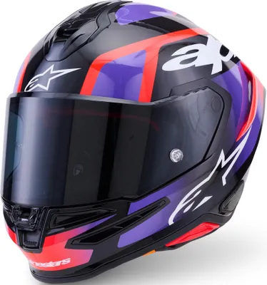 Productafbeelding van Alpinestars Supertech R7 Lumen helm, zwart/rood/paars, maat XL