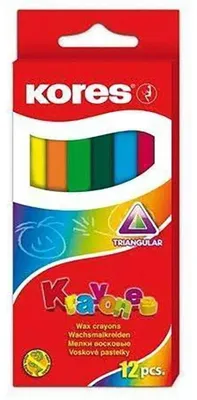 Image de Kores® 33101 Kores® KRAYONES Wachsmalstifte farbsortiert, 12 St.