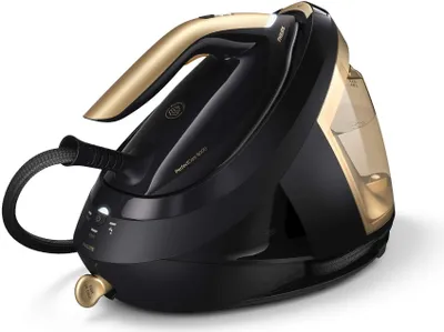Produktbild von Philips PerfectCare Bügelstation, Keramiksohle, 170 g/min konstanter Dampf, 8.5 bar, 2700 W, Schwarz (PSG8140/80)