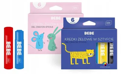 Produktbild von Interdruk Gel-Wachsmalstifte für Kinder, 6 Farben