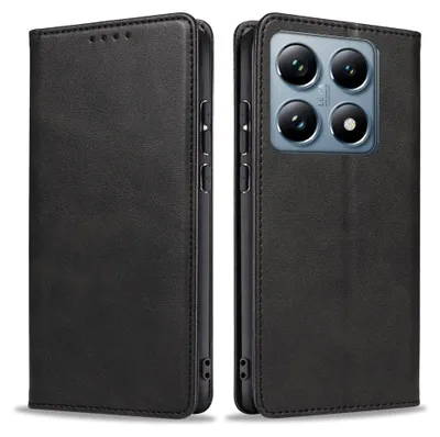 Produktbild von Handyhülle für Xiaomi 14T Pro Kunstleder Flip Cover Hülle Klapphülle Case Kartenfach Farbe: Schwarz